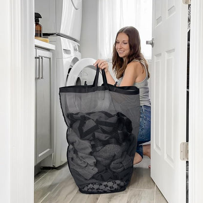 Goodpick Laundry Basket with Wheels, 100L Rolling Laundry Hamper with Lid Clothes Hampers with Removable Wash Bag Large Clothes Basket for Bedroom, Bathroom, Black