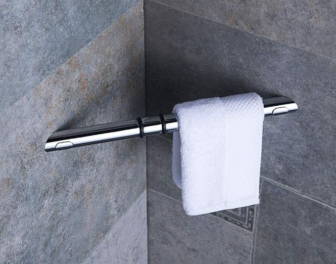 Shower Foot Rest,Chrome Shower Foot Rest for Shaving Legs,Wall Mounted Corner Shower Foot Stool,Heavy Duty Brass Bar Bathroom Step Foot Ledge Polished Chrome