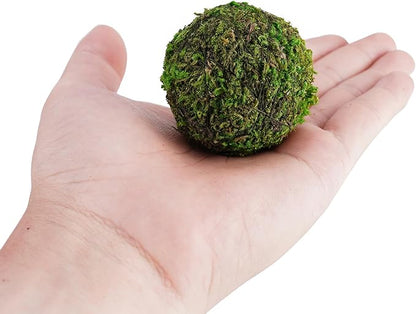 BYHER Decorative Moss Balls Set - Fake Moss Balls for Bowl Fillers, Centerpiece Decor, Home Decor, Vase Filler, Wedding Decor, Table Arrangement, Coffee Accents, DIY Crafts (Small - 2"-Set of 12)