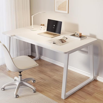 Small Computer Desk Gaming Desk 31.5 inch Modern Simple Style White Writing Study Table for Home Office Bedroom Living Room Easy Assembly