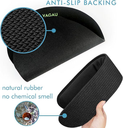 VAGAU Premium Keyboard Wrist Rest and Mouse Pad Wrist Support, Ergonomic Memory Foam Set for Office, Laptop, Mac, Computer and Gaming, Comfortable Typing &Wrist Pain Relief (2 Pack)