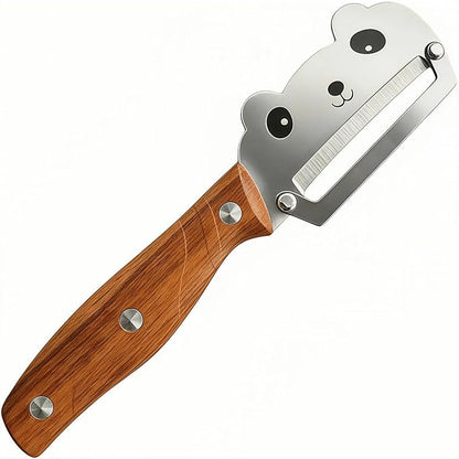 Cute Panda Vegetable Peeler, Sharp Stainless Steel Fruit Peeler with Ergonomic PP Handle, Potato Peeler for Apple, Carrot, Cucumber, Funny Kitchen Gadget for Home Cooking