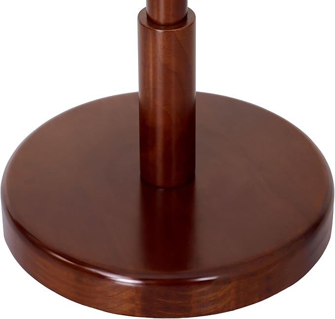 Wooden Coat Rack Freestanding, Creative Antler Hooks, Rubberwood Coat Rack Stand with Stable Round Base, Heavy Duty Coat Hanger Hall Tree for Entryway,Bedroom,Apartment/Jacket, Hat, Bag