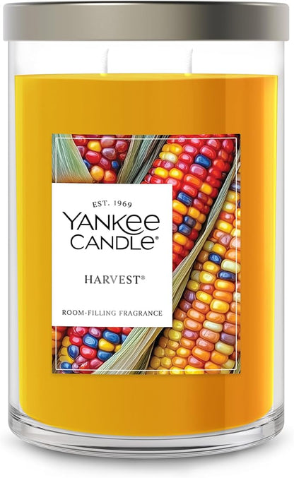 Yankee Candle Large Tumbler Scented Candle with up to 80 Hour Burn Time, Premium Plant Wax Blend for Consistent Burn, 20 oz Tumbler Candle with Room Filling Fragrance, Harvest
