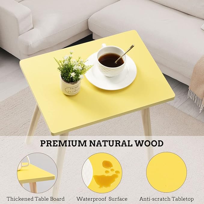 FORAOFUR Side Tables Living Room Set of 2, Small Wooden Table Accent Table Nursery Room, Bedroom, Accent Tables for Small Spaces, Easy Assembly
