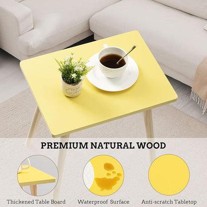 FORAOFUR Side Tables Living Room Set of 2, Small Wooden Table Accent Table Nursery Room, Bedroom, Accent Tables for Small Spaces, Easy Assembly