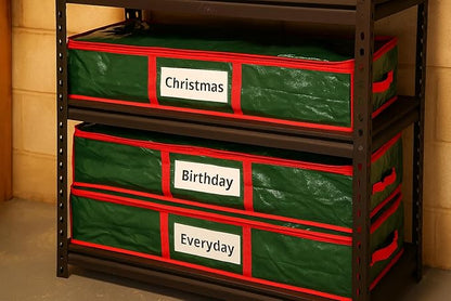 Sattiyrch Underbed Gift Wrap Organizer,Gift Wrapping Paper Storage Container,Holds up to 20 Rolls,41"W x 14"D x 5.5"H (Green)