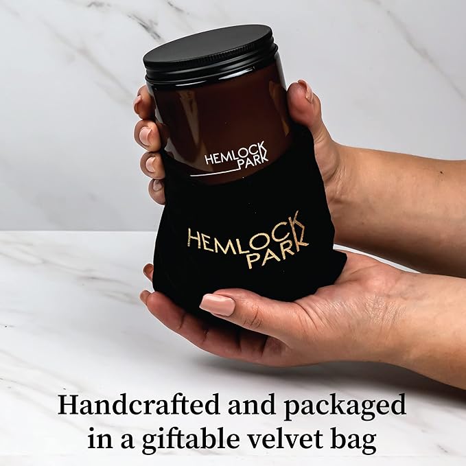 Hemlock Park Crackling Wood Wick Candle Handcrafted with Natural Coconut Wax (Standard 8 oz, Lily of The Valley)