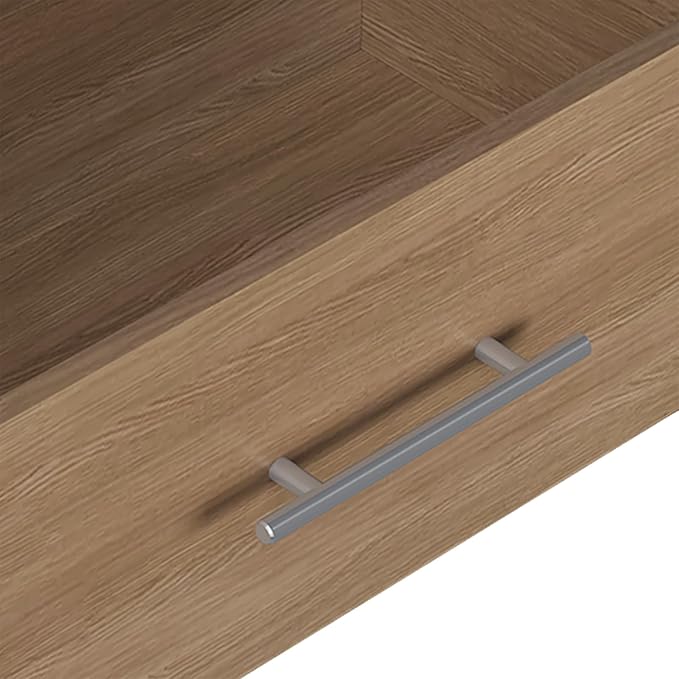 Modular Closet System, 40" Wide Closet Organizer System with Tower and Drawers, Wood Tower Closet Storage for Walk In Closets, Wall Mounted Wardrobe Organizer Kit System, Bedroom, Wood