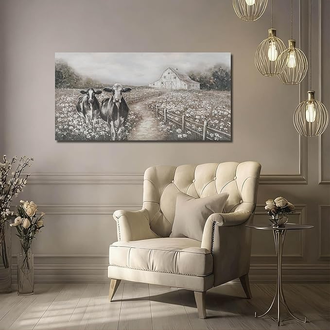 LEVERUP Animal Wall Pictures Spring Wall Decor for Bedroom Office Kitchen Nature Artwork 20x40 Inch Flower Pictures Wall Decorations