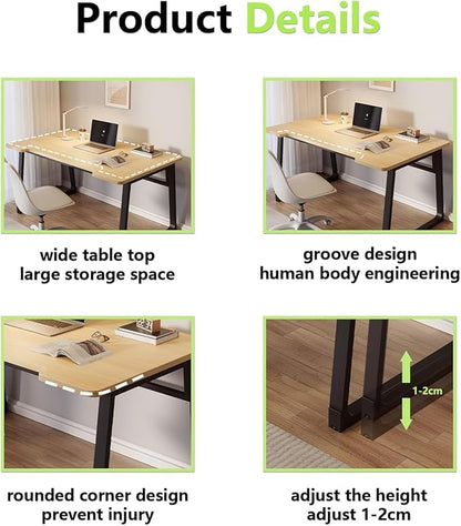 Small Computer Desk Gaming Desk 31.5 inch Modern Simple Style White Writing Study Table for Home Office Bedroom Living Room Easy Assembly