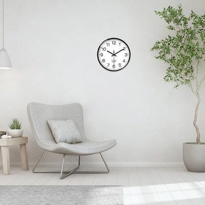 XNM Minimalist Wall Clocks Battery Operated 12 Inch Classic White Analog Wall Clock for Living Room Bedroom Round Silent Wall Clock