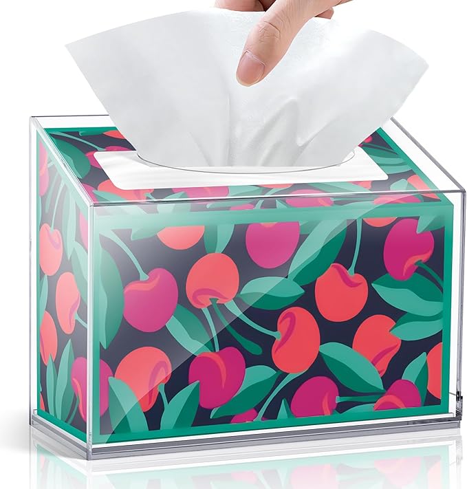 Acrylic Hand Towel Box Cover Compatible with Kleenex Disposable Hand Towels Wall-Mounted Paper Towel Dispenser Suitable for Tabletop, Bathroom, Car, and Office Use Valentine's Day Gifts (Clear)