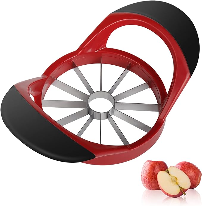 Supercenter Apple Cutter, Apple Corer and Slicer - 4.72 Inch Apple Slicer | Stainless Steel Apple Corer Tool with 12 Super Sharp Blades, lightweight Apple Slicer and Corer with Anti-slip Handle