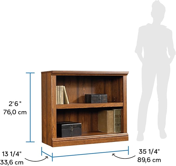 Sauder Miscellaneous Storage 2-Shelf Bookcase/ Book Shelf, Washington Cherry finish