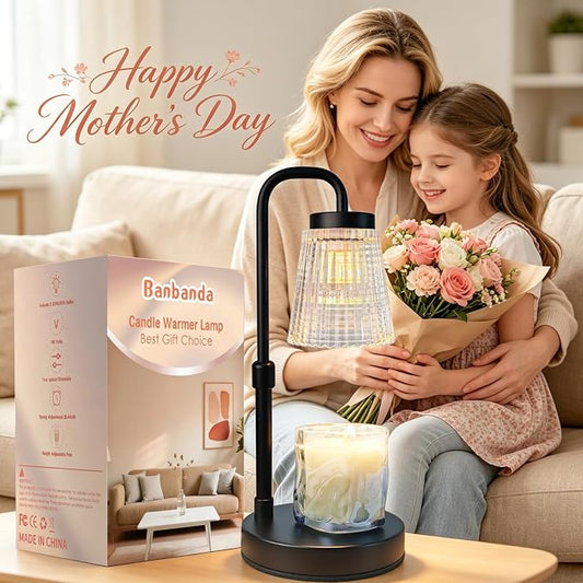 Banbanda Candle Warmer Lamp with Timer, Birthday Gifts for Women, House Warming Gifts New Home Decor – Height Adjustable Candle Lamp - with 2 Bulbs