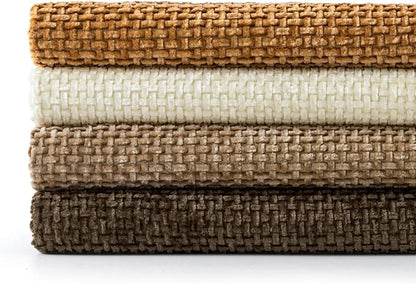 MIULEE Pack of 4 Brown Couch Throw Pillow Covers 16x16 Inch Soft Decorative Chenille Pillows Farmhouse Accent Cushions for Boho Home Decor Spring Sofa Bedroom Living Room