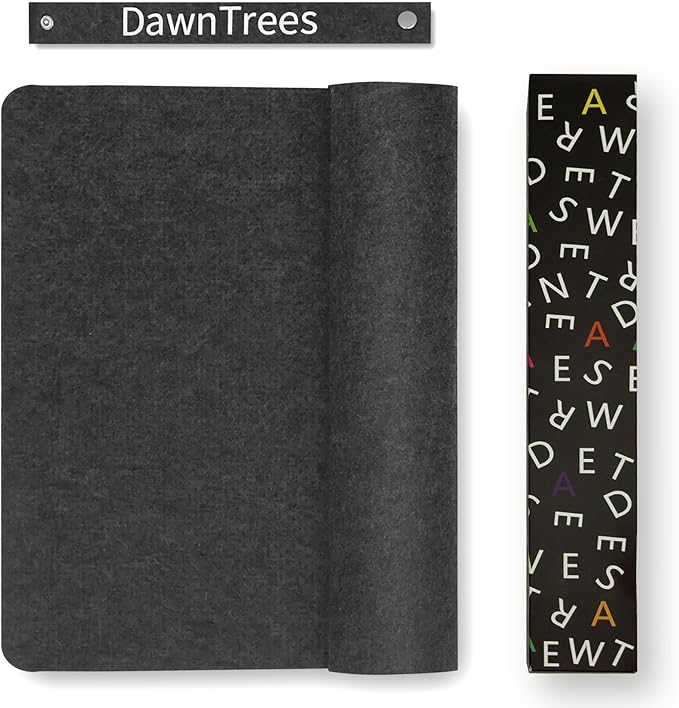 Large Felt Desk Mat,47.2"x 23.6",Non-Slip Desk Pad for Office and Home,120x60cm Full Table Mouse Pad,Keyboard Mats for Desk,Desktop Protection(Dark Gray)