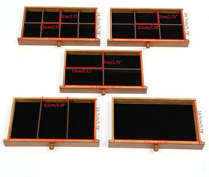 6-layer Jewelry Box Organizer with Lock and Mirror, Wooden Jewelry Boxes & Organizers,Jewelry Storage for Rings Earrings Necklaces Bracelets Christmas New Year Gifts