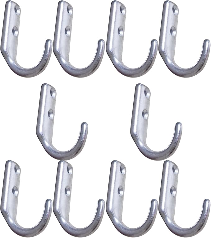 Heavy Duty Stainless Steel 316 Wall Hook, Marine Grade Wall Hanging Key Clothing Single Coupler, Garage Hook Storage Utility Hooks (Type J-10pcs)