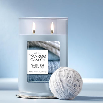Yankee Candle Large Tumbler Scented Candle with up to 80 Hour Burn Time, Premium Plant Wax Blend for Consistent Burn, 20 oz Tumbler Candle with Room Filling Fragrance, Warm Luxe Cashmere