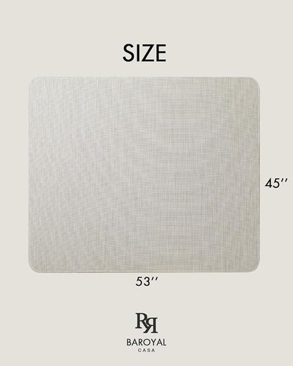 Baroyal Office Chair Mat for Hardwood Floor Under Desk Computer Rolling Chair Mat for Wood/Tile Floor Non-Slip Heavy Duty Desk Rug PVC Plastic Hard Floor Protector 45"x 53" (Parchment)