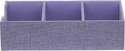 Household Essentials Iris-Colored Cardboard Trays with PP Accents, Set of 2