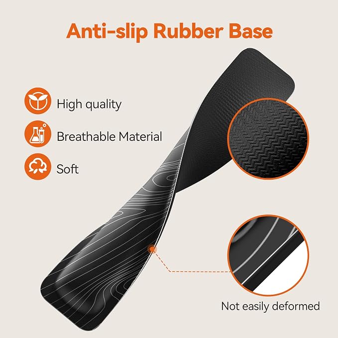 TECKNET Wrist Rest for Computer Keyboard, Thicken Memory Foam Wrist Support Pad for Keyboard, Ergonomic Palm Rest for Pain Relief, Anti-Slip Rubber Base, 17x3.3 in, 1 inch (25mm)