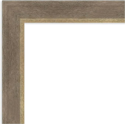 Amanti Art Natural Cork Board for Wall, 21x29 Vision Board with Brown Wood Frame, Medium Corkboard Office Decor for Home Organization, Coastal Corkboard Pinboard to display items for home organization