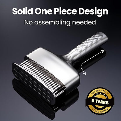 Meat Tenderizer Tool, Stainless Steel Blade Tenderizer for Meat – Extra Long Handle, Rustproof One-Piece Meat Tenderizer Mallet & Hammer, Steak Cooking Accessories, No Assembly Needed, 5-Year Warranty