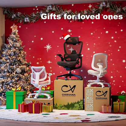 Ergonomic Office Chair, Big and Tall Home Desk Chair with Adjustable 3D Lumbar Support, 5D Armrest, 4D armrests, Mesh Computer Chair,90-130°Tilt, Model Zen (All Black)