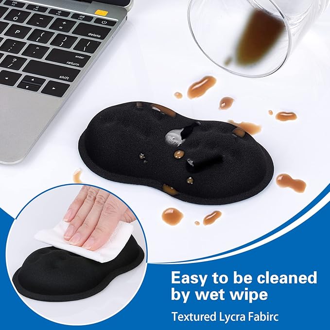 2 Pack Mouse Wrist Rest Support, Canjoy Memory Foam Mouse Wrist Rest Pad Support Cushion, Superfine Fibre Soft Ergonomic Hand Rest Support