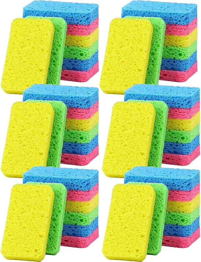 36 - Pack Non-Scratch Scrub Sponges - Sponges for Dishes and Washing Dishes, Cleaning Sponges for Kitchen Home and More（Mixed）
