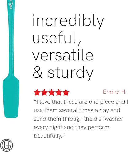 UpGood Silicone Spatula Set 600°F - High Heat Resistant Nonstick, Small and Large Kitchen Spatulas - Flexible BPA Free Professional Grade Cookware - Utensils for Cooking, Baking, Mixing(4 Pcs, Teal)