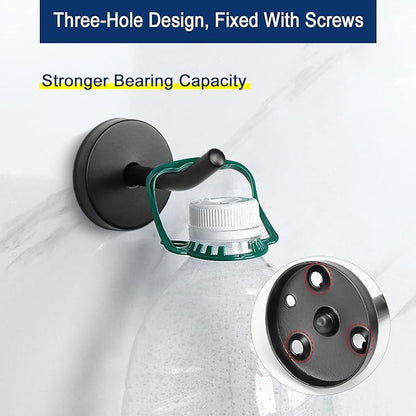NearMoon Coat Hooks, Wall Mount Hooks for Hanging Hat Hurse Robe, 304 Stainless Steel Heavy Duty Towel Hangers for Bathroom Livingroom Hotel Kitchen Garage, 6 Pack (2 Inch, Matte Black)
