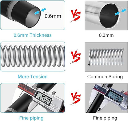 AIZESI Spring Tension Rods Adjustable Tension Curtain Rod Small Tension Rod No Drilling Expandable Spring Loaded Curtain Tension Rod（Black,36" to 63"-4Pcs)