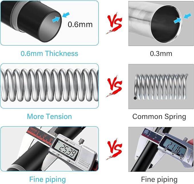 AIZESI Spring Tension Rods Adjustable Tension Curtain Rod Small Tension Rod No Drilling Expandable Spring Loaded Curtain Tension Rod（Black,36" to 63"-2Pcs)