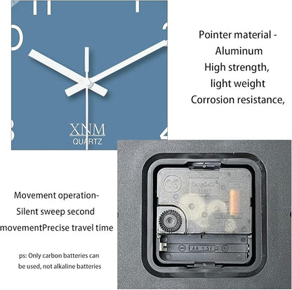 XNM Blue Minimalist Wall Clocks Battery Operated 8 Inch Classic Analog Clock for Living Room Office Bedroom Decor Modern Small Wall Clock Silent Non Ticking