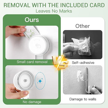 LUXEAR Suction Hooks Powerful Vacuum Suction Cup Hooks-4PACK Razor White