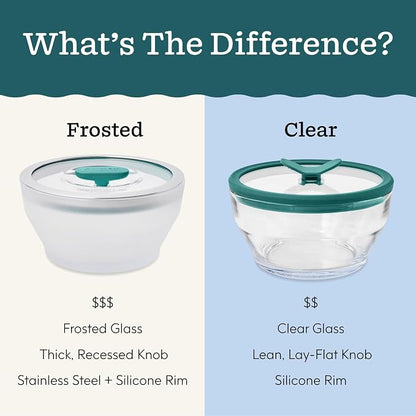 Anyday 4-Pc Microwave Cookware & Glass Food Storage Set with Glass Lids | Large Plastic-Free Containers | Stackable Steamer with Vented Lid for Microwave-Safe Reheating & Steaming Vegetables, Rice