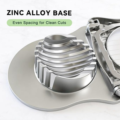 Egg Slicer with Zinc Alloy and Stainless Steel Wires, Hard Boiled Egg Cutter for Salads and Sandwiches