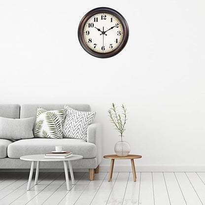 Vintage Wall Clock 8 Inch Retro Silent Wall Clocks Battery Operated for Kitchen Bathroom Bedroom Home Decor (Bronze)