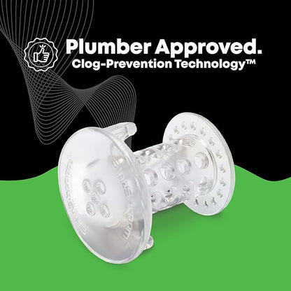 SinkShroom SSCLE988 The Revolutionary Sink Drain Protector Hair Catcher/Strainer/Snare, Clear