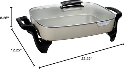 Presto 06856 16-Inch Ceramic Electric Skillet, Grey