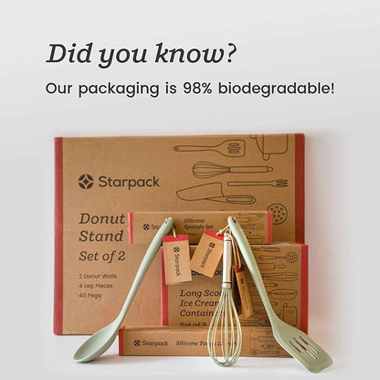 Starpack 'Winning Serve' XL Premium Silicone Serving Spoon (13.5") - Large Silicone Spoon for Cooking High Heat Resistant to 600°F - LFGB Grade Nonstick Mixing Spoons - Large Rubber Serving Spoons