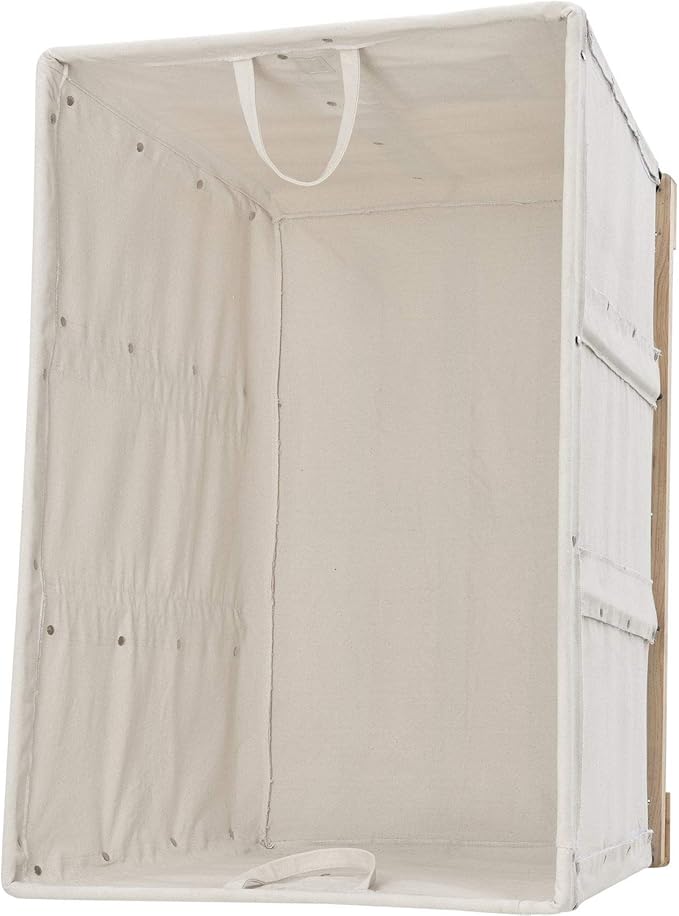 Global Industrial 16 Bushel, Canvas Basket Bulk Truck, 40" L x 28" W x 35" H, Unassembled, Rolling Laundry Cart, Commercial Material Handling Cart with Swivel Rubber Casters