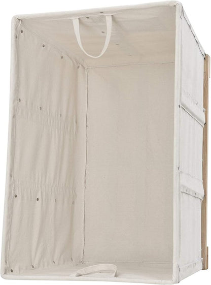 Global Industrial 16 Bushel, Canvas Basket Bulk Truck, 40" L x 28" W x 35" H, Unassembled, Rolling Laundry Cart, Commercial Material Handling Cart with Swivel Rubber Casters