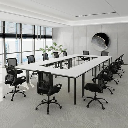 Bonzy Home Ergonomic Conference Room Chairs Set of 8, Rolling Office Chairs with Wheels, Mesh Computer Desk Chair with 360°Swivel, Height Adjustable, 8 PCS