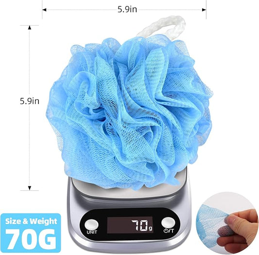 Chuya Large Bath Sponges Loofahs 70g,4 Pack Shower Sponge Exfoliating Cleaning Bath Loofa Body Scrubber Balls for Women Men Washing