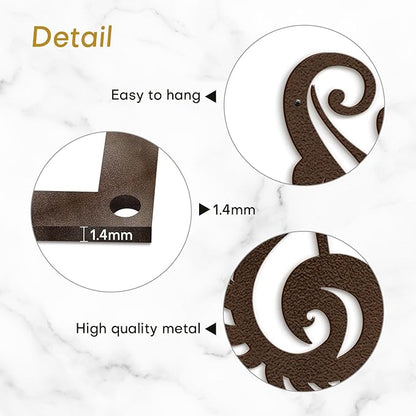 SIGNLEADER Metal Wall Art Decor Music Notes Modern Abstract Wall Sculpture Hangings Home Decoration for Living Room, Bedroom, Bathroom, Kitchen, Outdoor - 36" Bronze